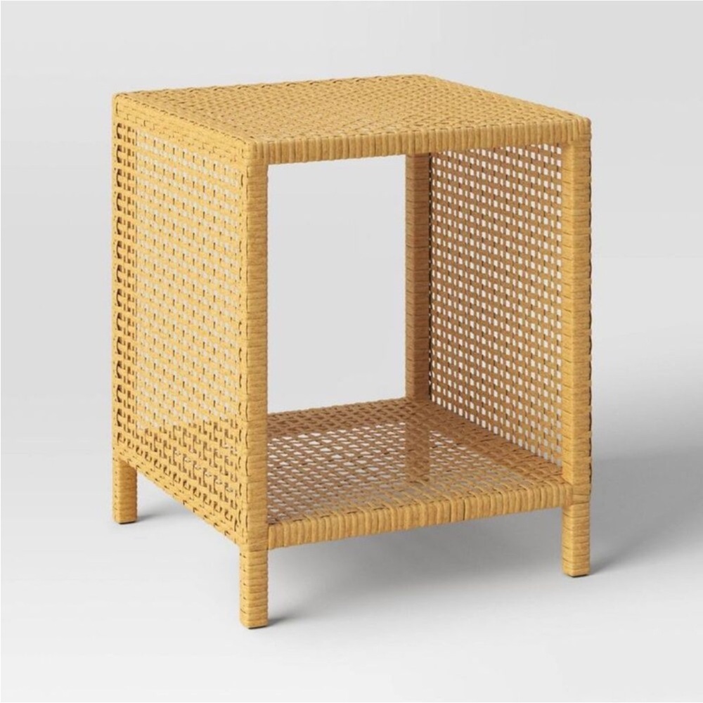 NEW! Threshold - Square Weybridge Shelf
Patio Accent Table, Tan
